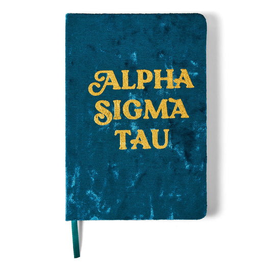 Alpha Sigma Tau Velvet Notebook
