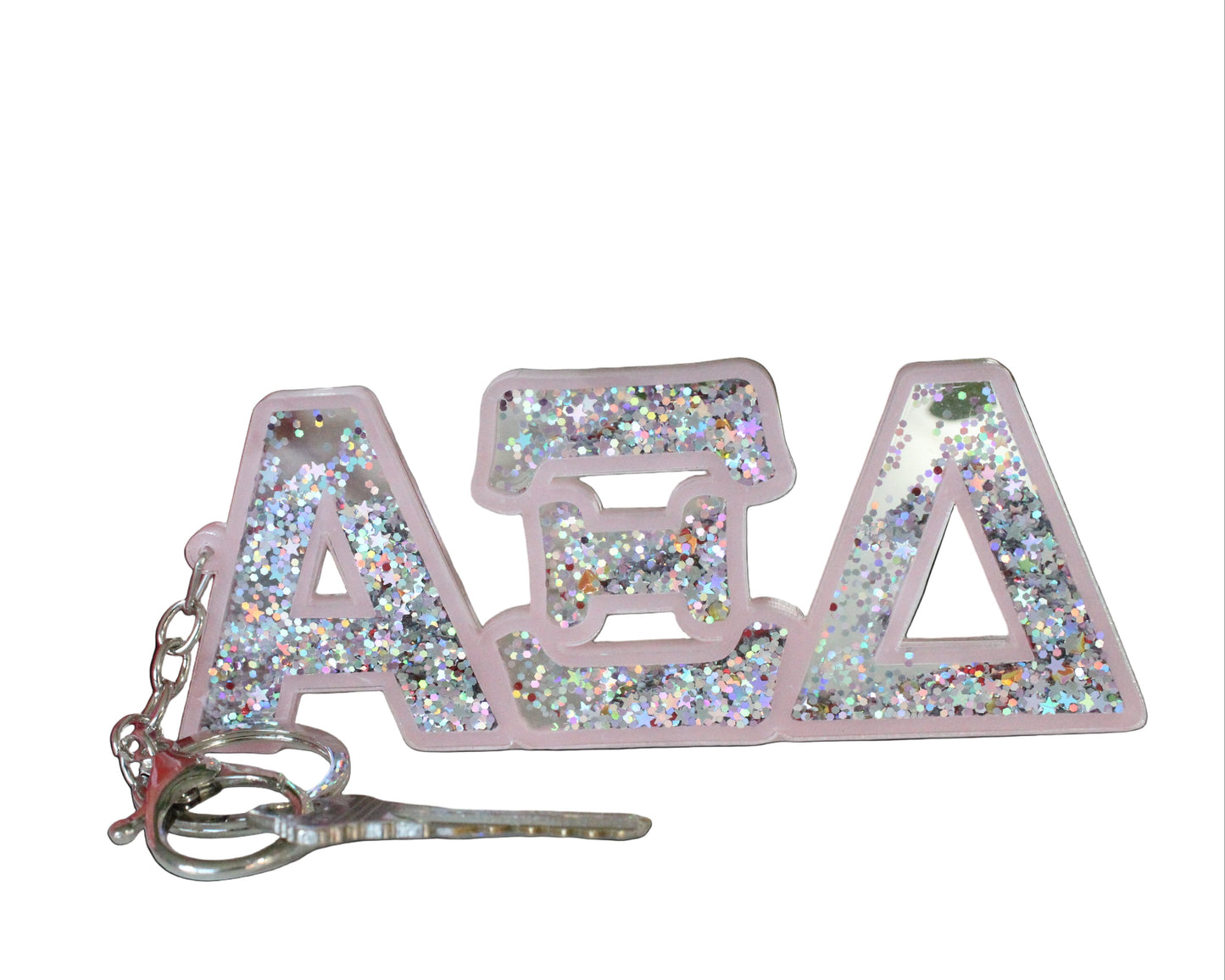 Alpha Xi Delta Glitter Sorority Keychain
