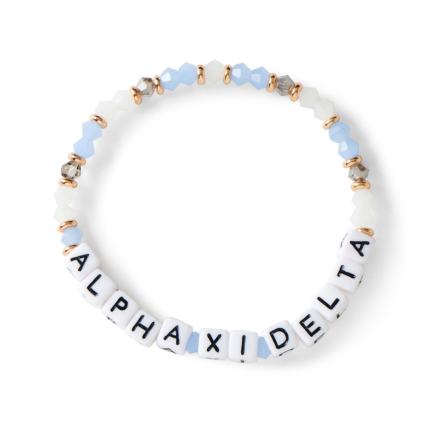 Alpha Xi Delta Glass Bead Bracelet
