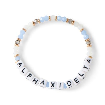 Alpha Xi Delta Glass Bead Bracelet