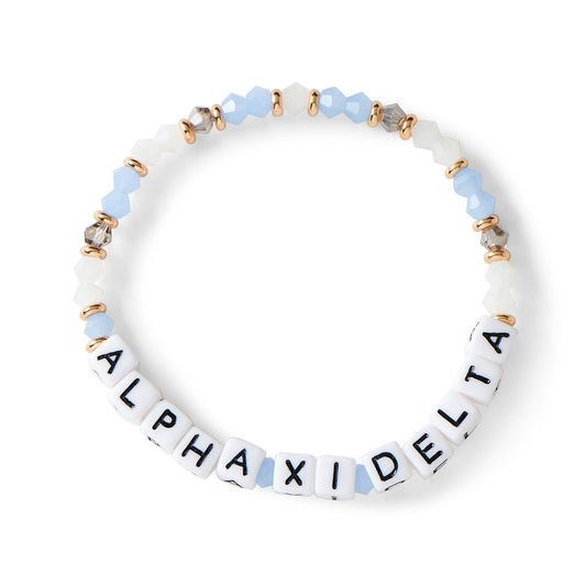 Alpha Xi Delta Glass Bead Bracelet