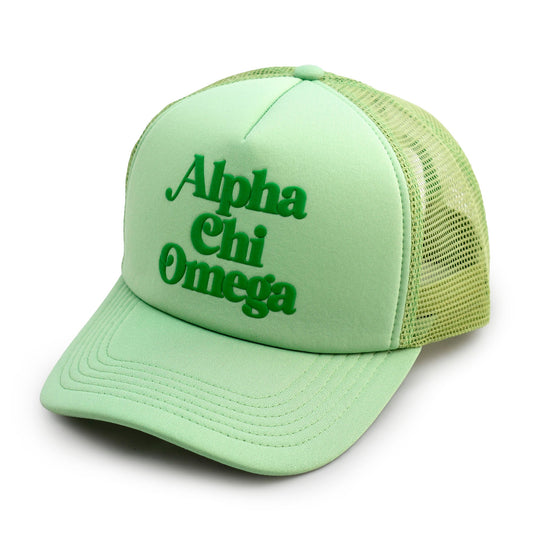 Alpha Chi Omega Puff Print Hat