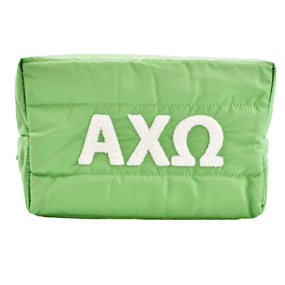 Alpha Chi Omega Puffer Makeup Bag