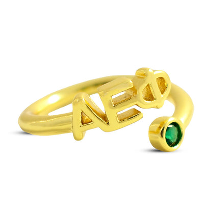 Alpha Epsilon Phi Gemstone Ring