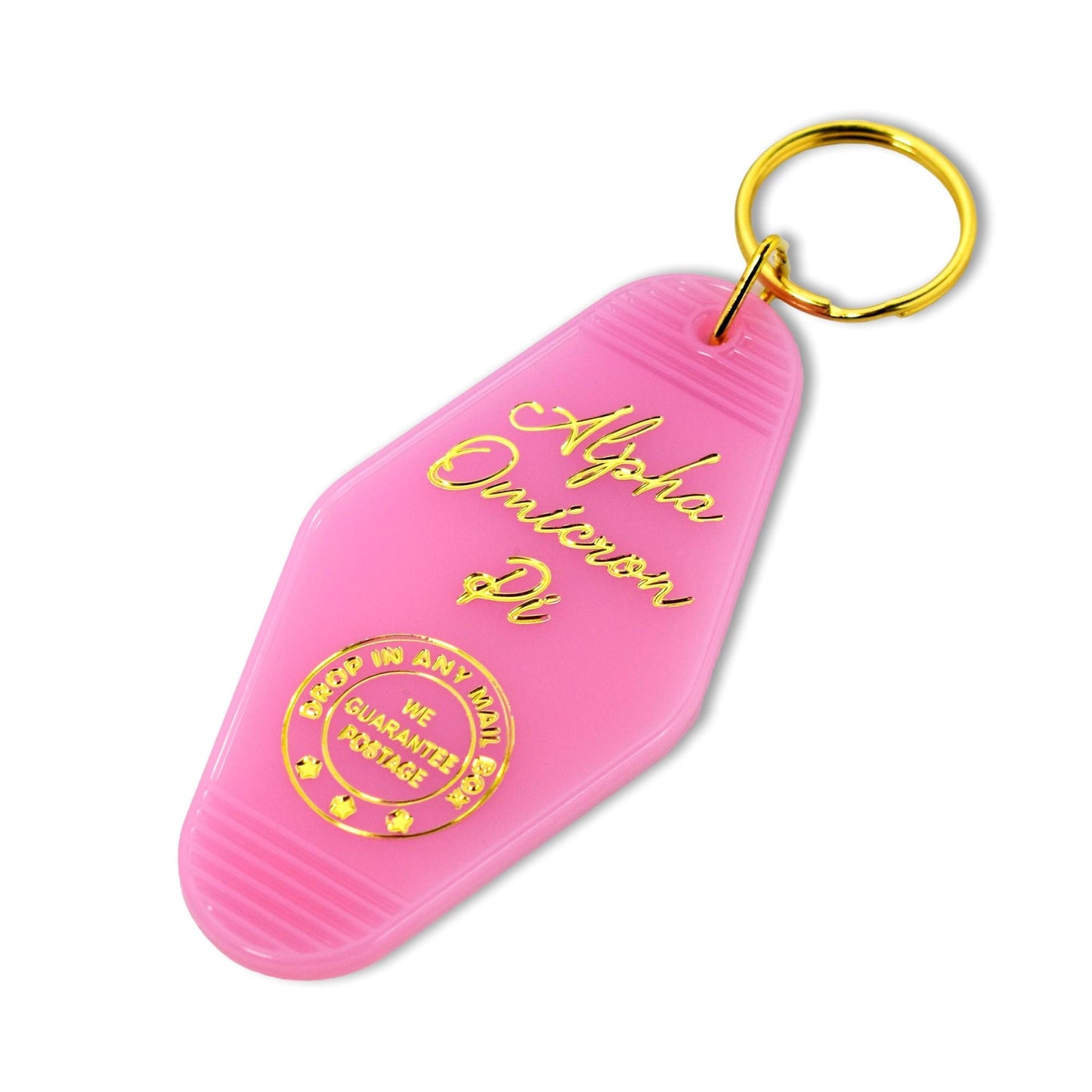 Alpha Omicron Pi Motel Keychain