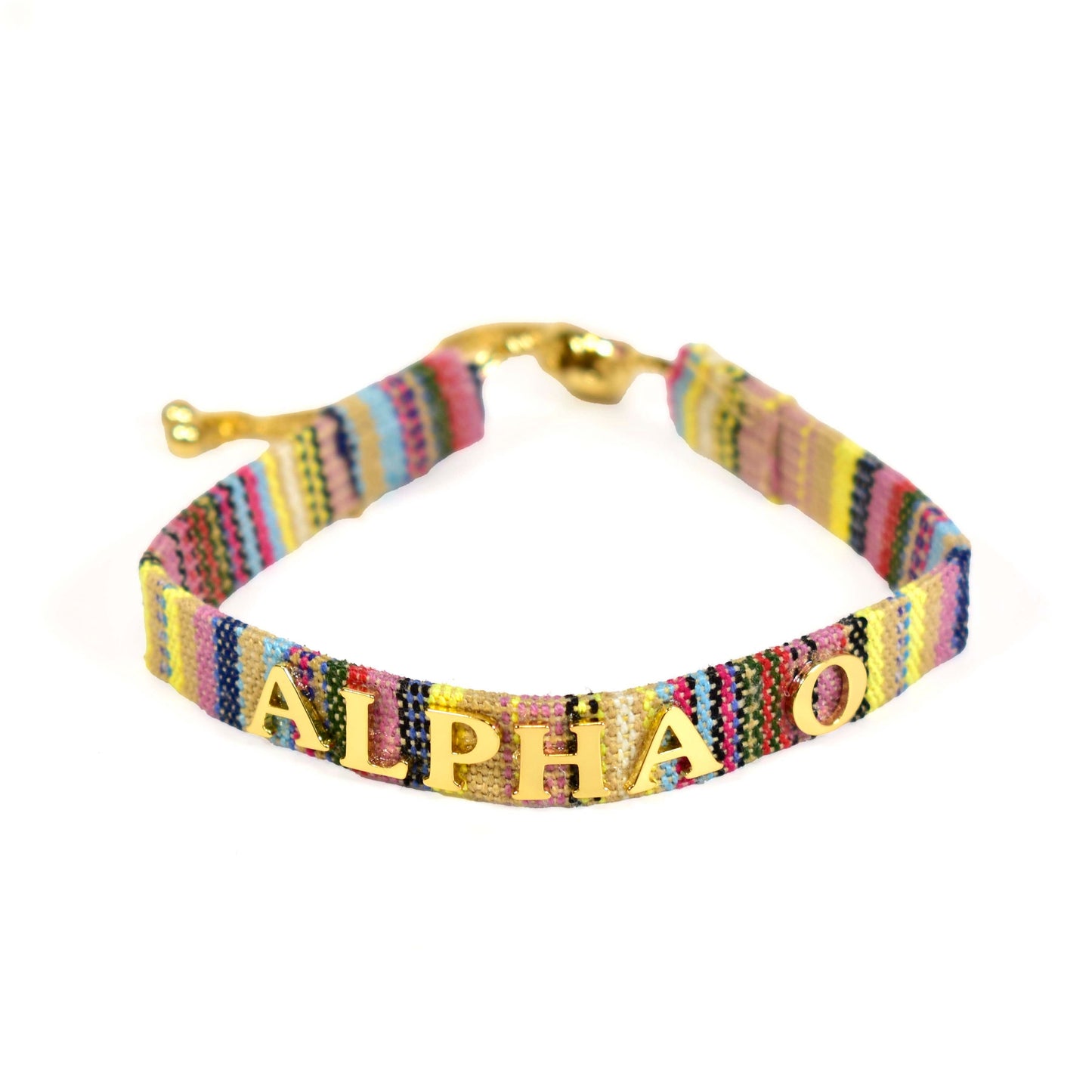 Alpha Omicron Pi Woven Bracelet