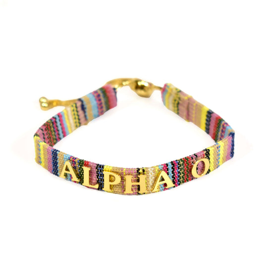 Alpha Omicron Pi Woven Bracelet