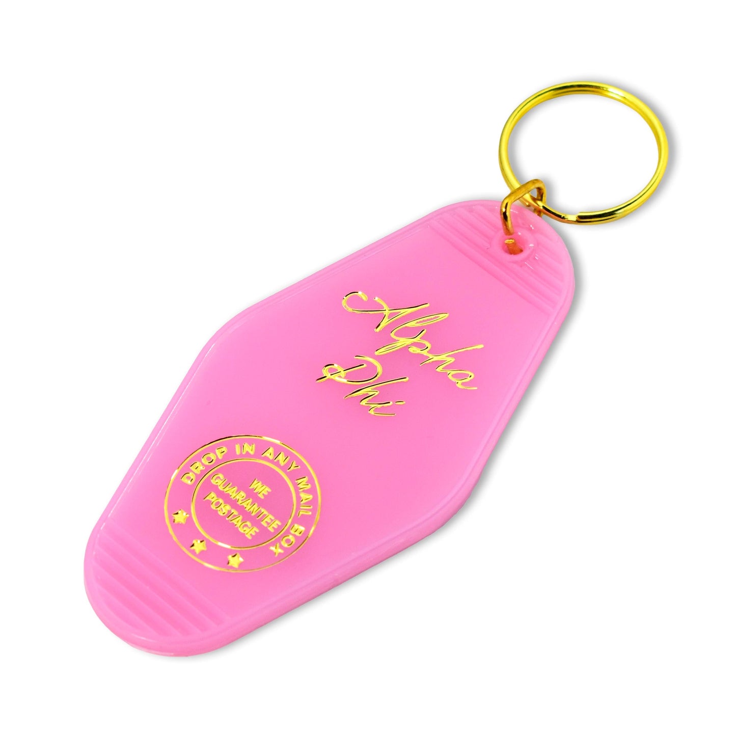 Alpha Phi Motel Keychain