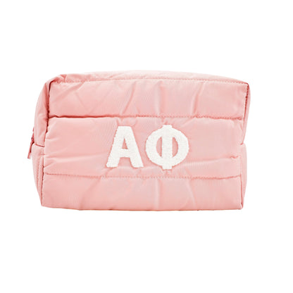 Alpha Phi Puffer Makeup Bag