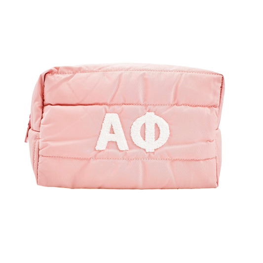 Alpha Phi Puffer Makeup Bag