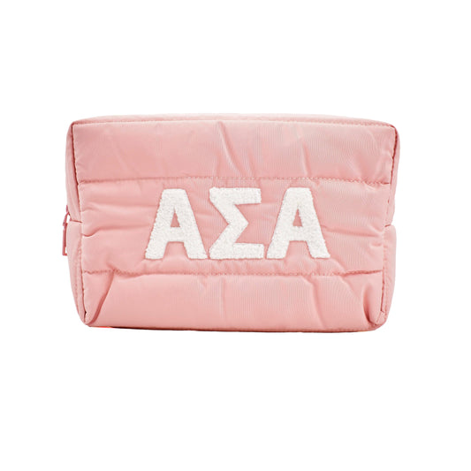 Alpha Sigma Alpha Puffer Makeup Bag