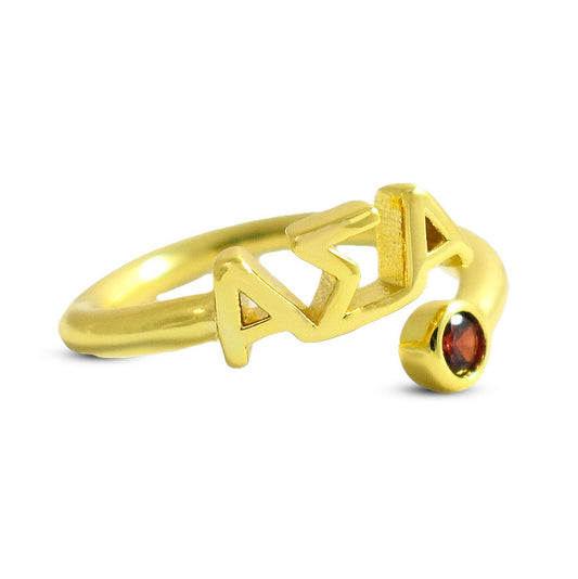 Alpha Sigma Alpha Gemstone Ring