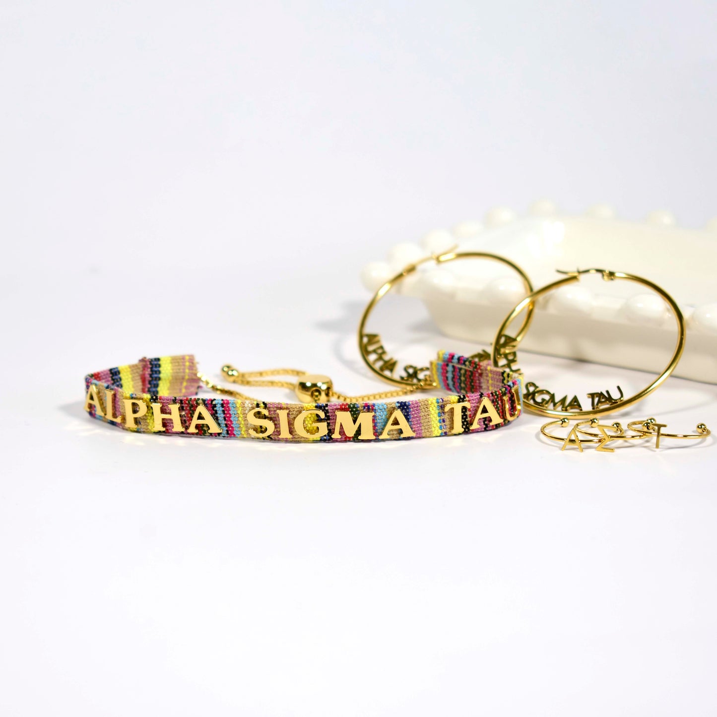 Alpha Sigma Tau Woven Bracelet