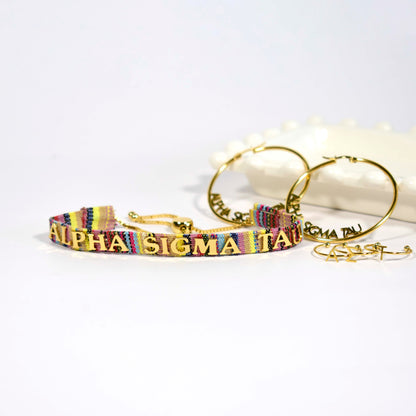 Alpha Sigma Tau Woven Bracelet
