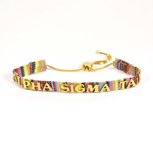Alpha Sigma Tau Woven Bracelet