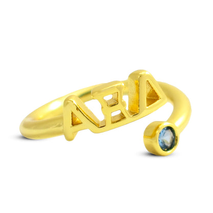 Alpha Xi Delta Gemstone Ring
