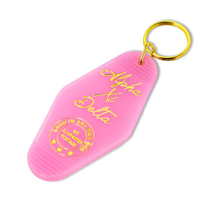 Alpha Xi Delta Motel Keychain