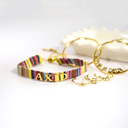 Alpha Xi Delta Woven Bracelet