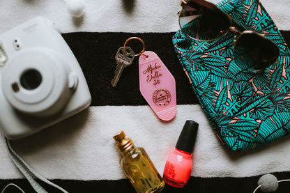 Alpha Delta Pi Pink Motel Keychain