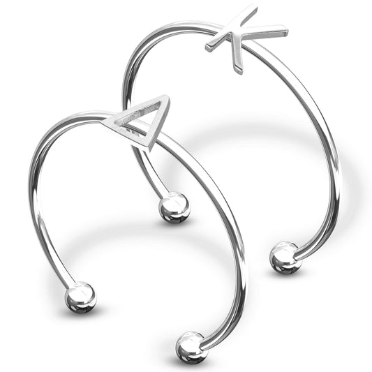 Kappa Delta Silver Ring Stack