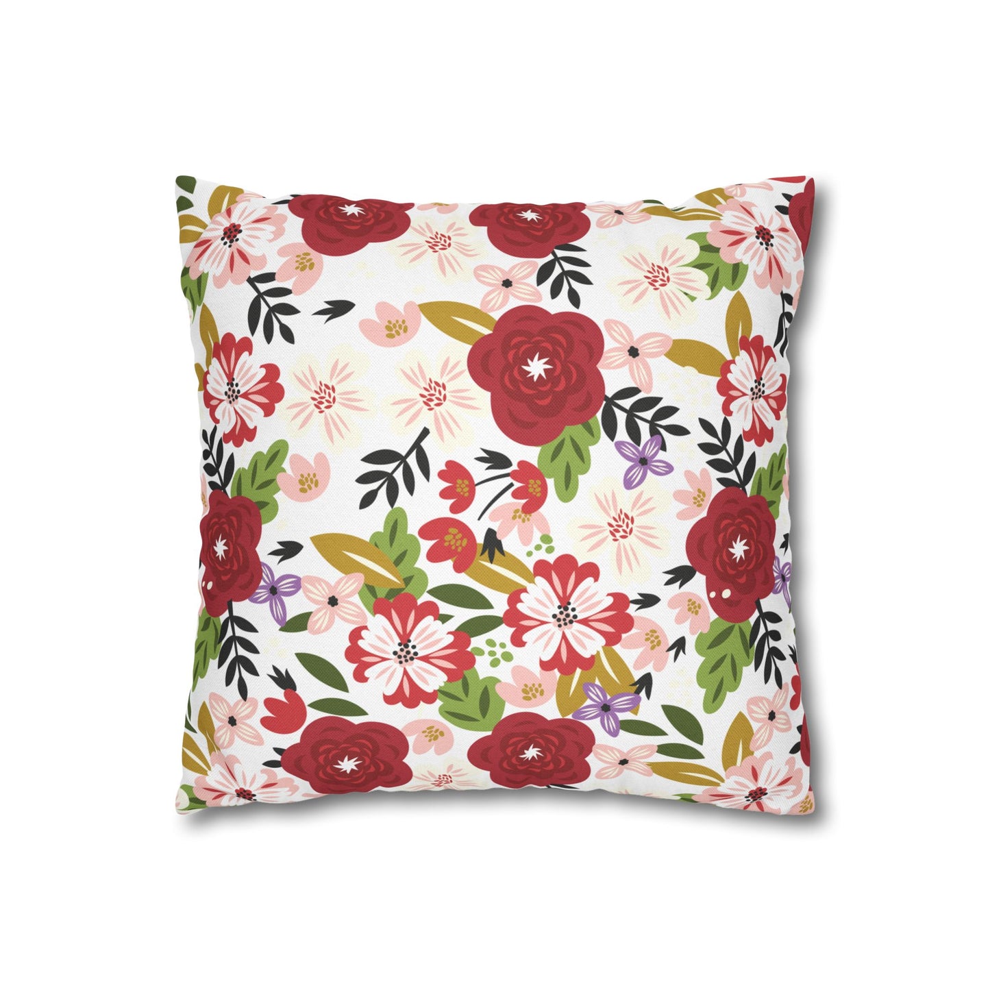 Alpha Chi Omega Monogram Floral Throw Pillow Cover - Ivy Society
