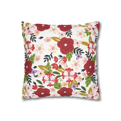 Alpha Chi Omega Monogram Floral Throw Pillow Cover - Ivy Society