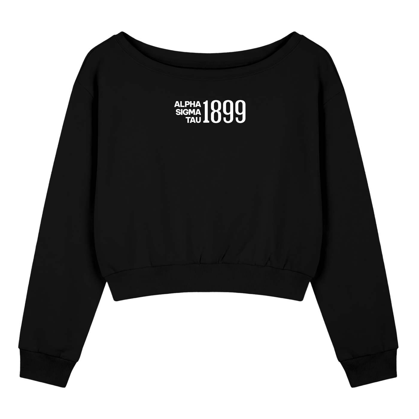 Alpha Sigma Tau 1899 Off The Shoulder Sweatshirt