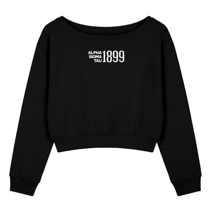 Alpha Sigma Tau 1899 Off The Shoulder Sweatshirt