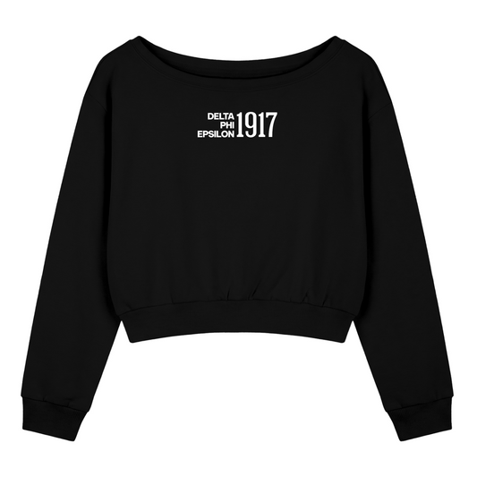 Delta Phi Epsilon 1917 Off The Shoulder Sweatshirt
