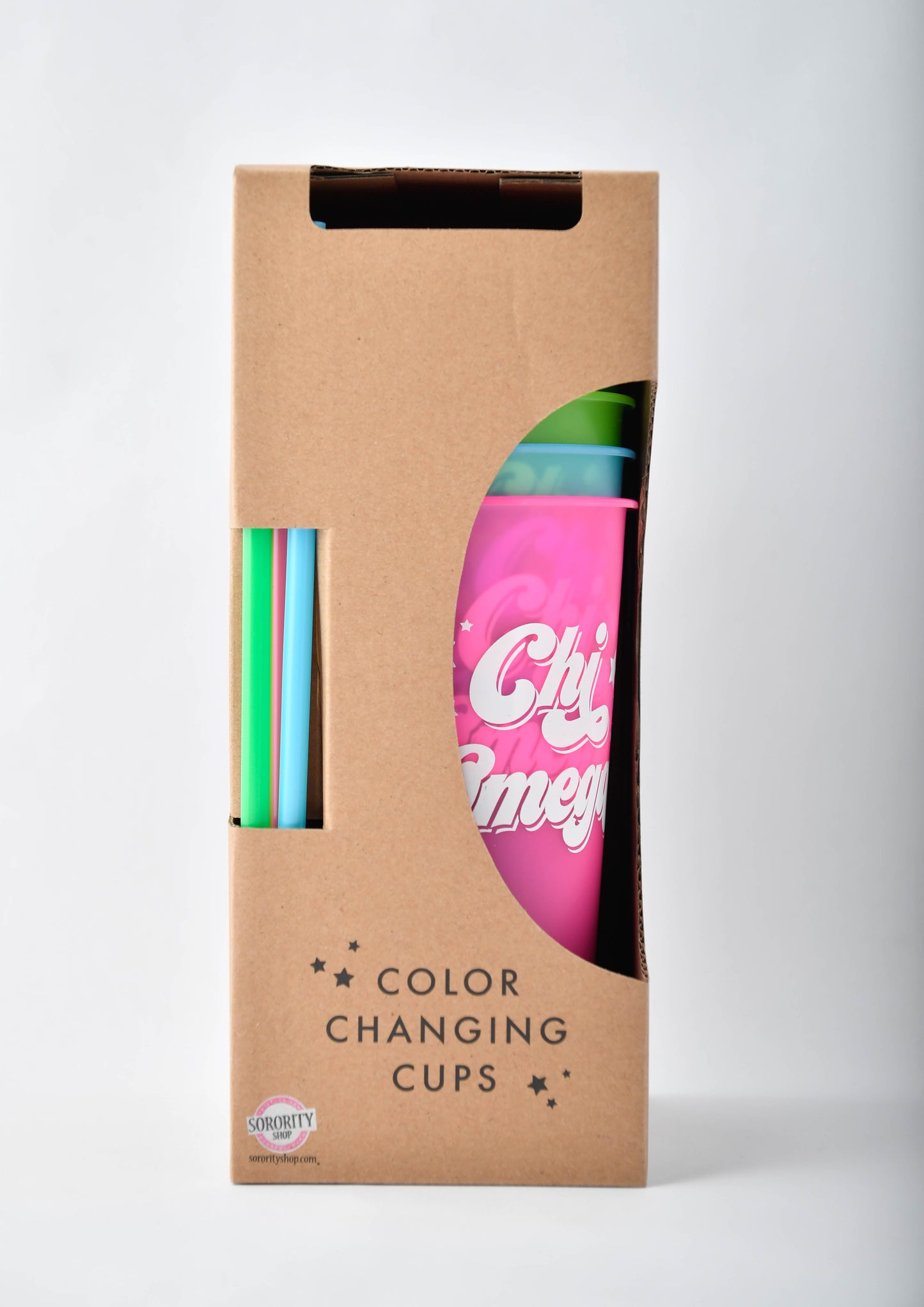 Chi Omega Color Changing Cups 4 Pack - Ivy Society