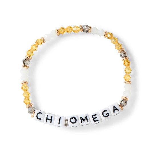 Chi Omega Bracelet Glass Bead Bracelet