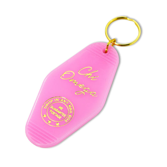 Chi Omega Motel Keychain