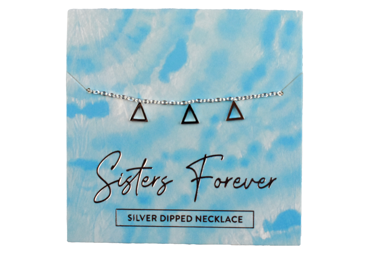 Tri Delta Silver Letters Necklace