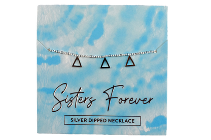 Tri Delta Silver Letters Necklace