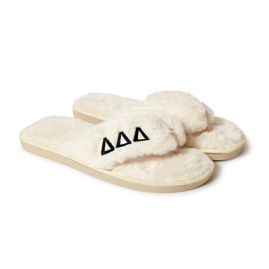 Tri Delta Fuzzy Slippers