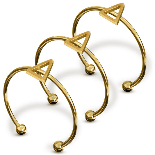 Delta Delta Delta Gold Ring Stack