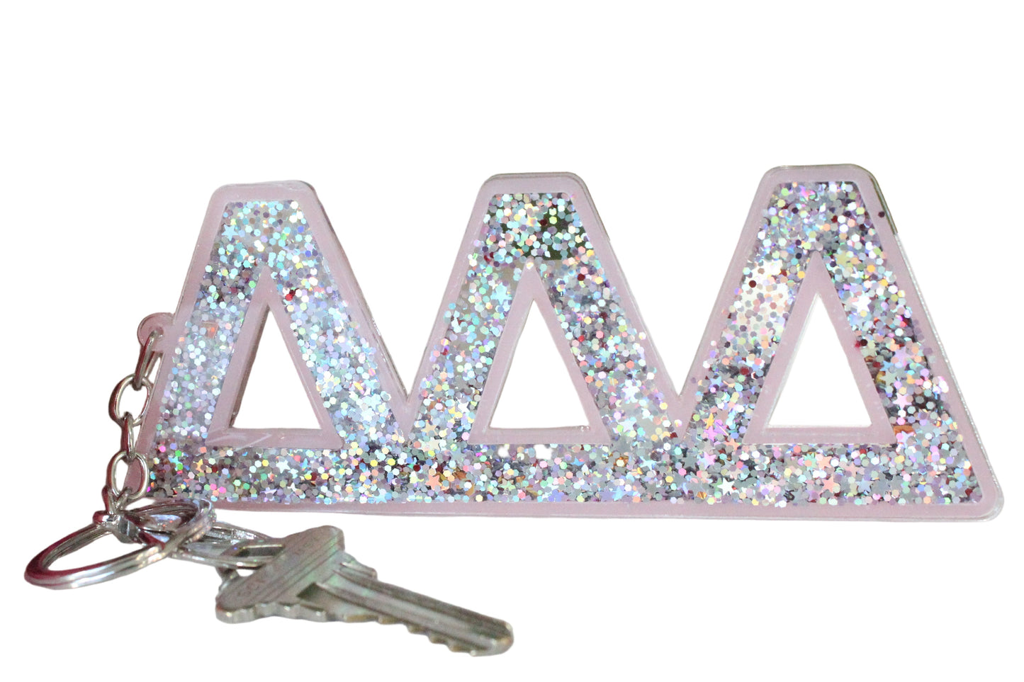 Tri Delta Glitter Keychain - Ivy Society