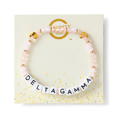 Delta Gamma Glass Bead Bracelet