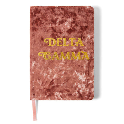 Delta Gamma Velvet Notebook - Ivy Society