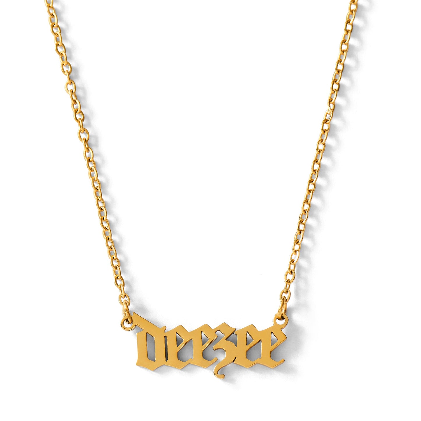 Delta Zeta Old English Necklace