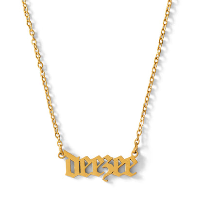Delta Zeta Old English Necklace
