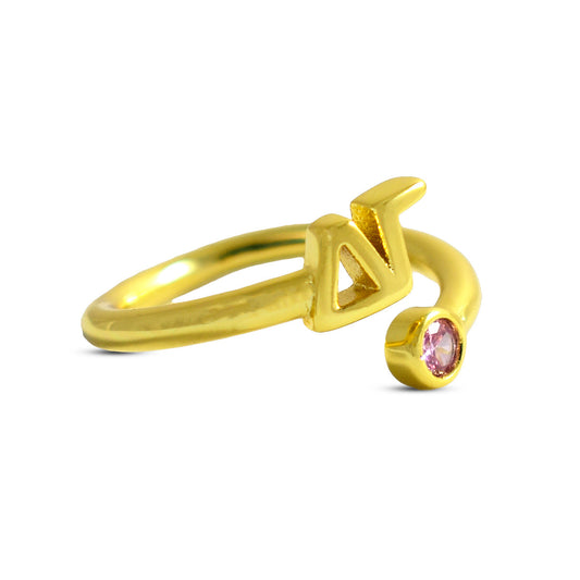 Delta Gamma Gemstone Ring