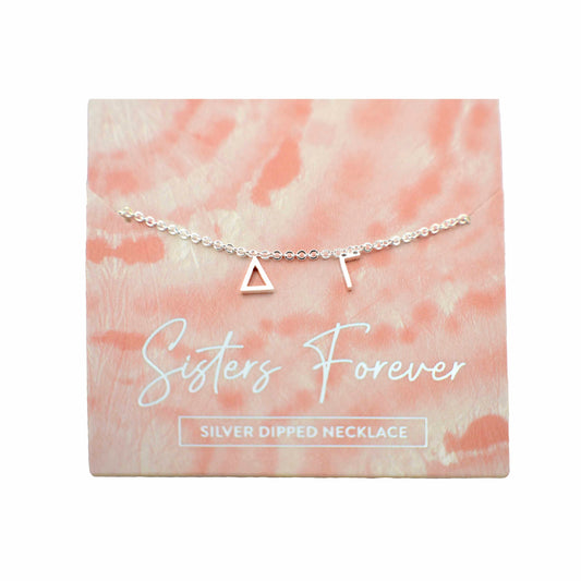 Delta Gamma Silver Letters Necklace