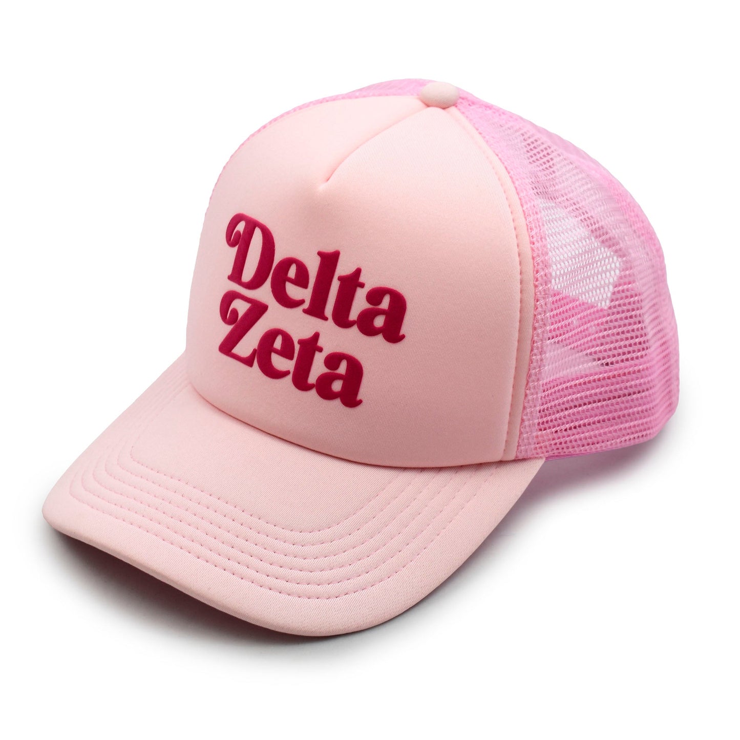 Delta Zeta Puff Print Trucker Hat - Ivy Society