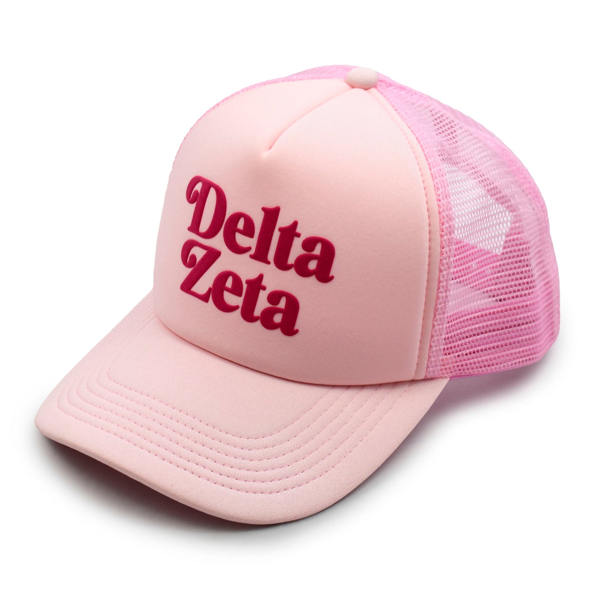 Delta Zeta Puff Print Trucker Hat - Ivy Society