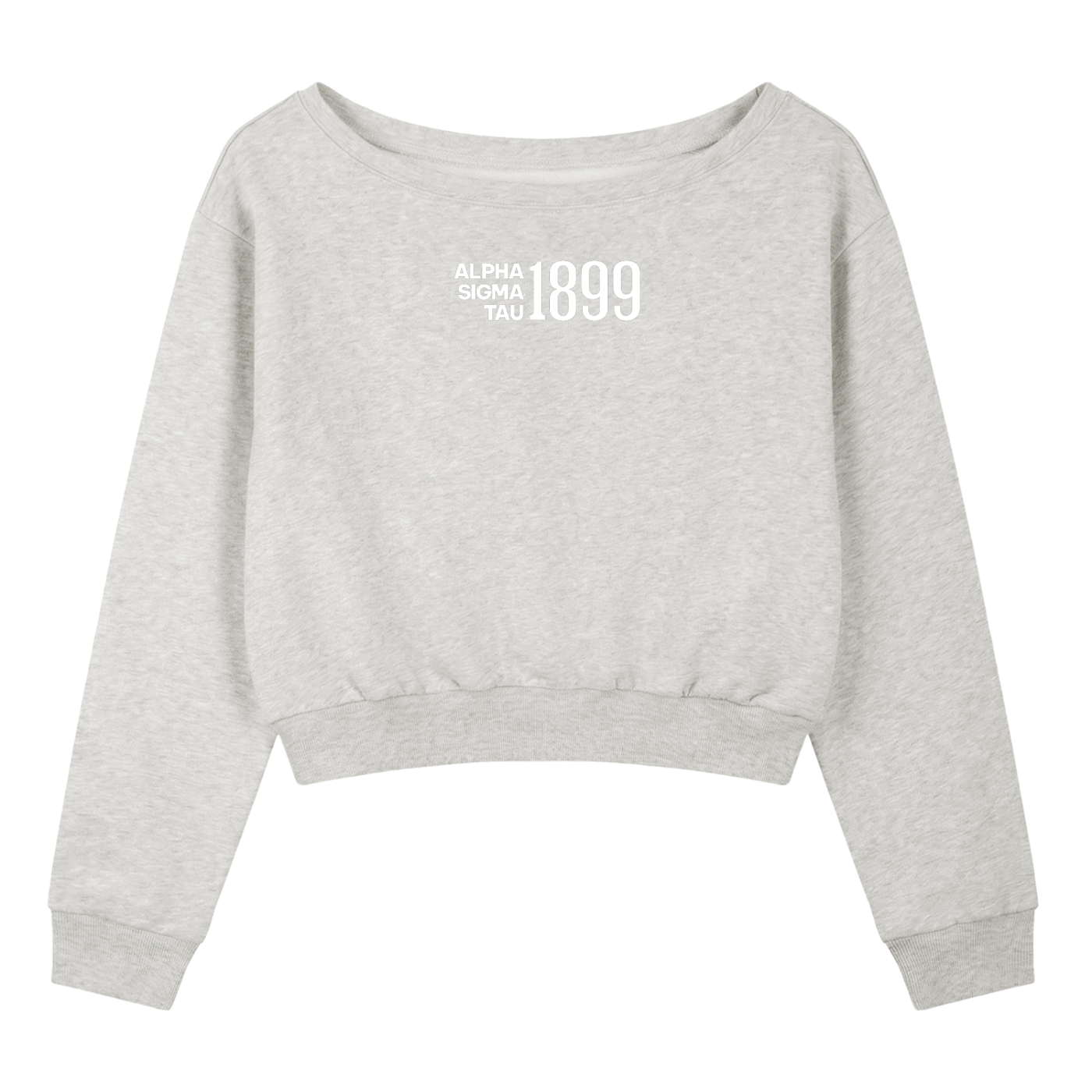 Alpha Sigma Tau 1899 Off The Shoulder Sweatshirt