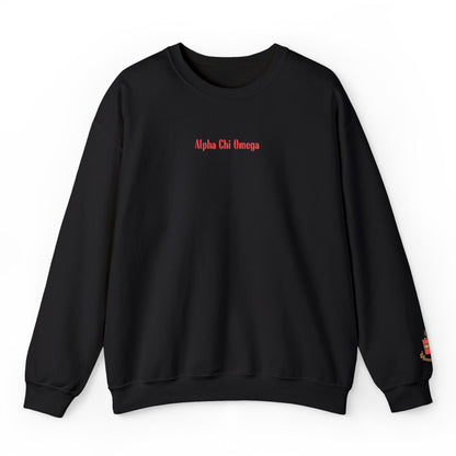 Alpha Chi Omega Embroidered Crest Sweatshirt - Ivy Society