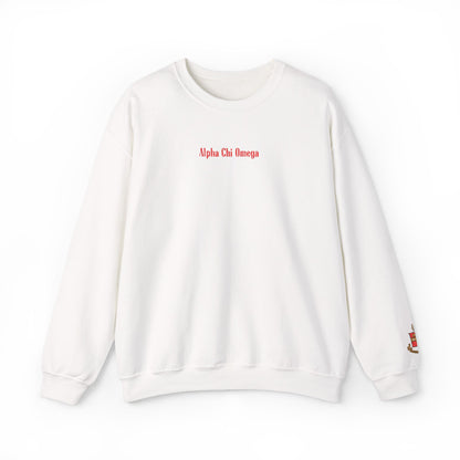 Alpha Chi Omega Embroidered Crest Sweatshirt - Ivy Society
