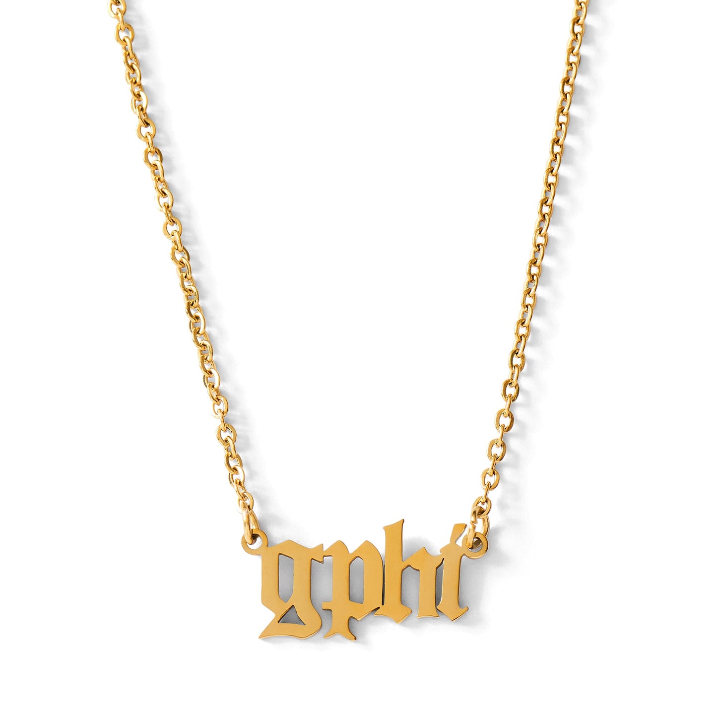 Gamma Phi Beta Old English Necklace