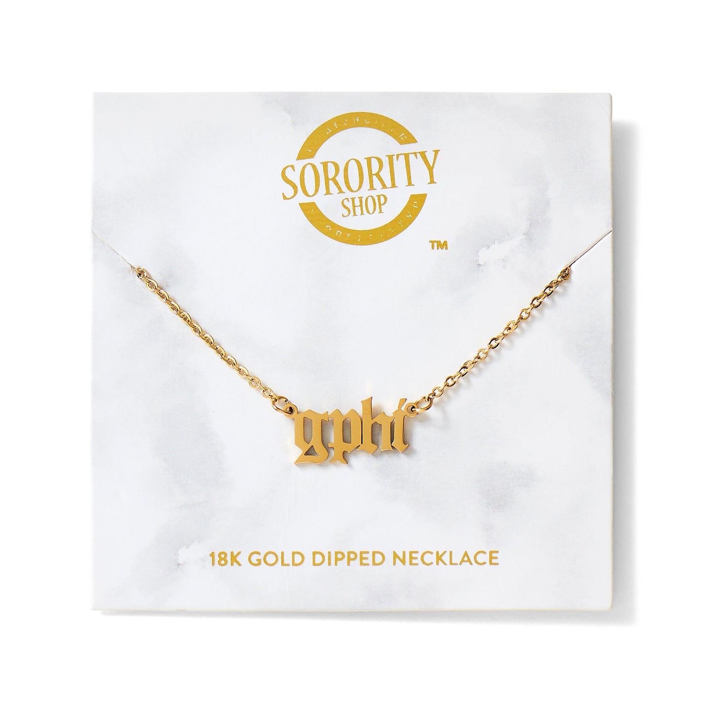 Gamma Phi Beta Old English Necklace